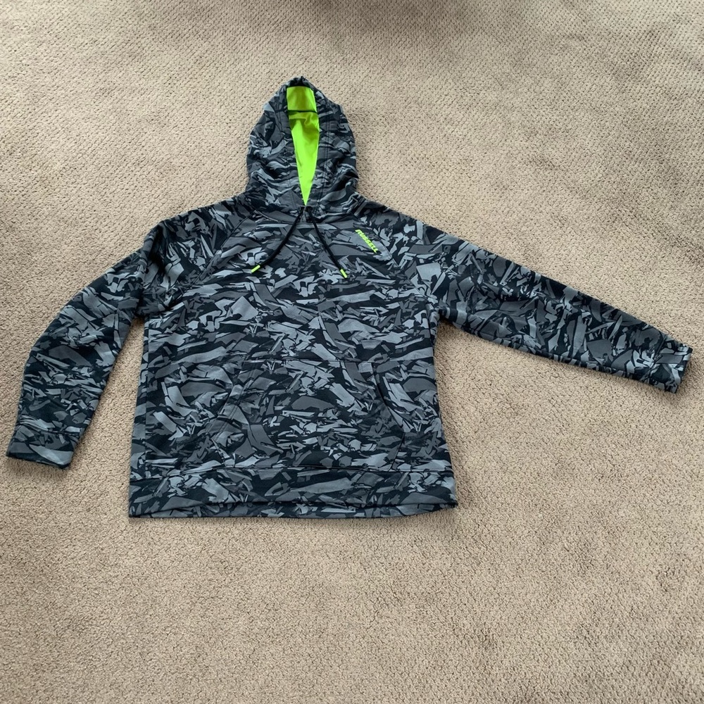 Black & Grey Hoodie with Neon Accents
